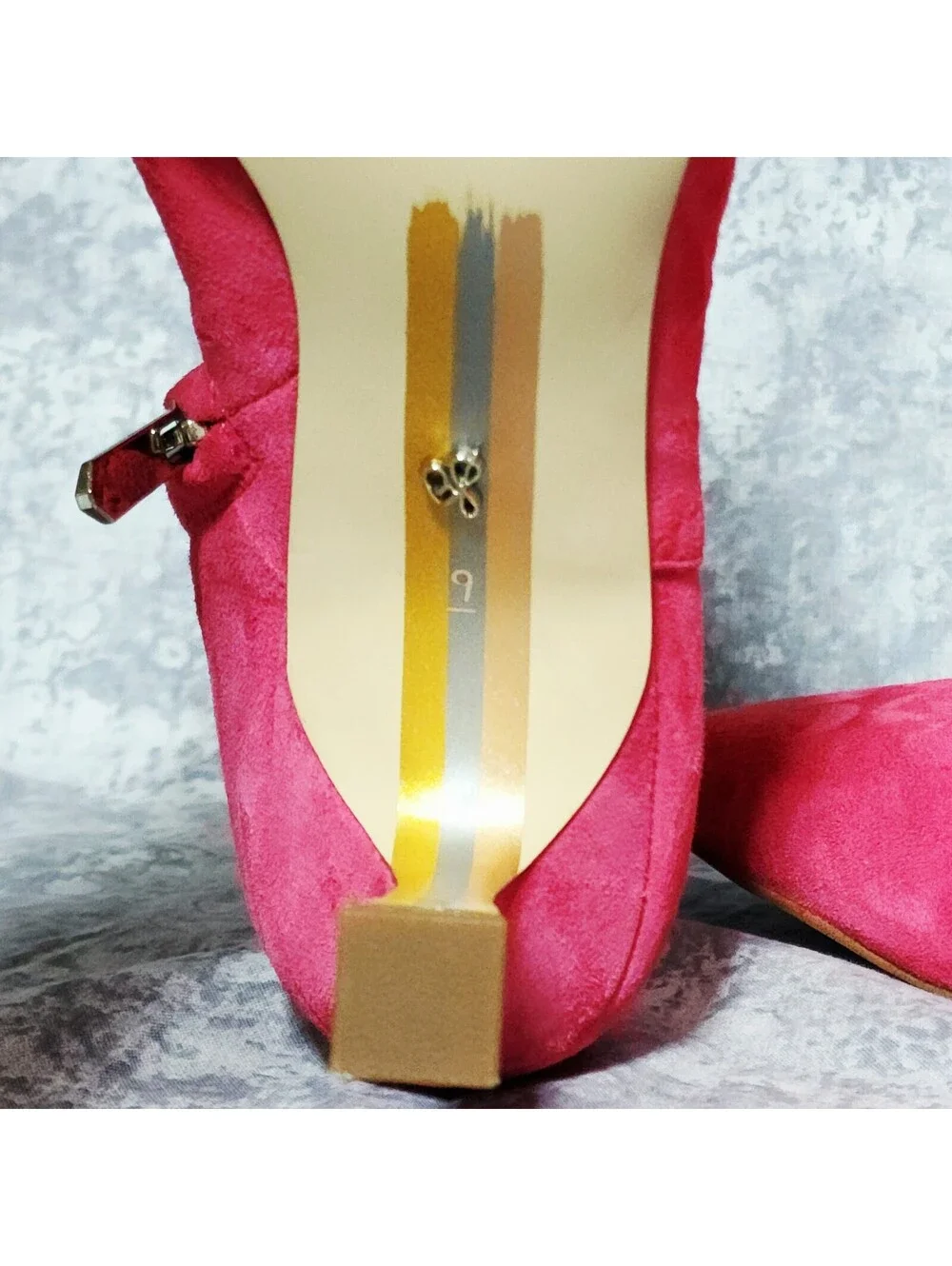 Indie Sleeze Y2K Fuschia Size 9 Suede Tall Ankle Boots Flared Kitten Heel